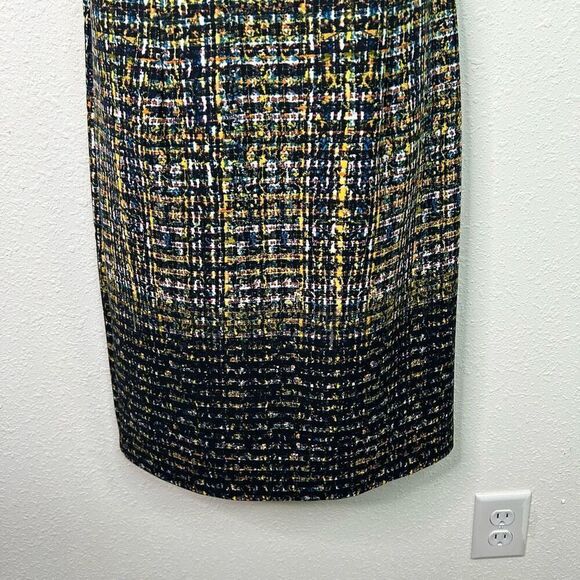 Joseph Ribkoff Multicolor Artsy Sleeveless Scoop Neck Sheath Dress Size 10 US - Picture 3 of 13